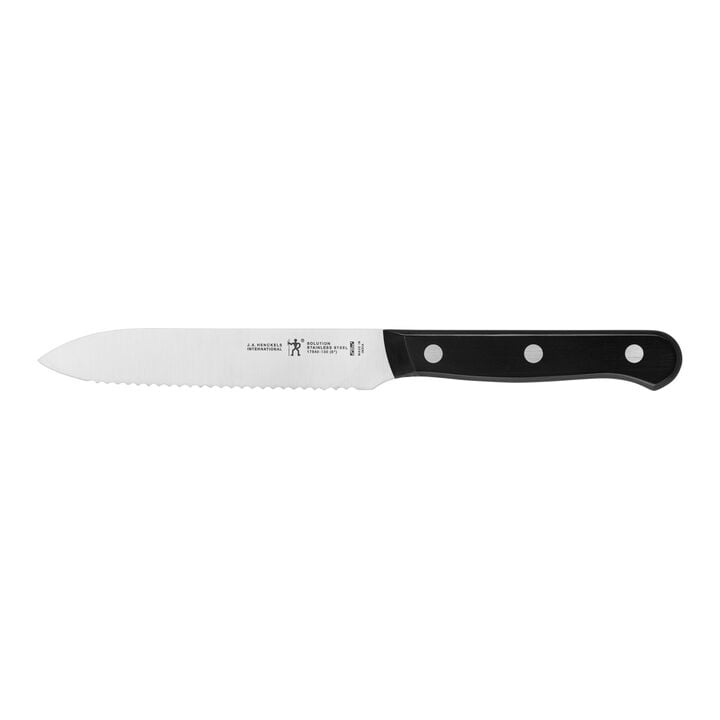 HENCKELS Razor-Sharp Solution 18-pc Knife Set with Block, Chef Knife, Steak Knife, Utility Knife, Dark Brown, Stainless Steel, German Engineered Informed by 100+ Years of Mastery