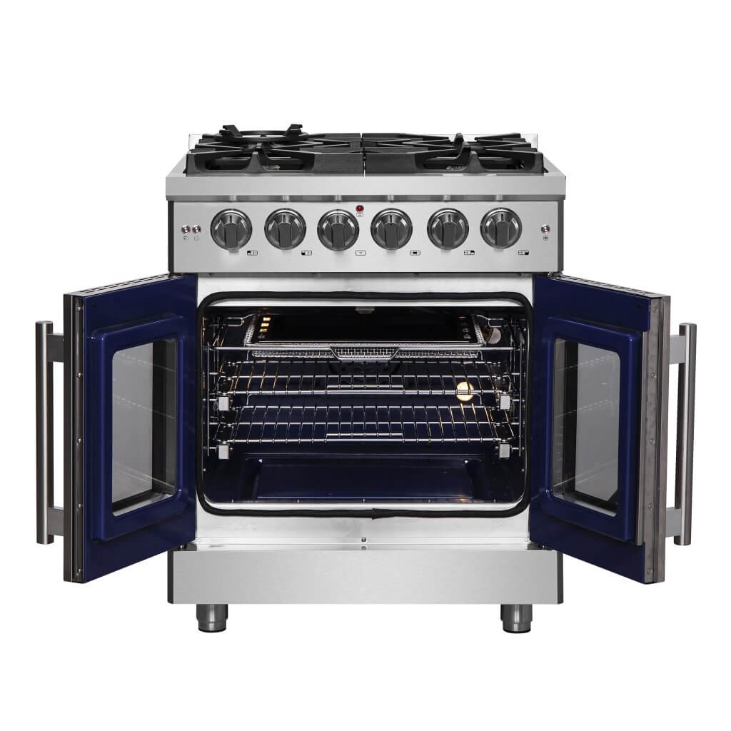 FORNO Massimo 30″ Freestanding French Door Dual Fuel Range (FFSGS6325-30)