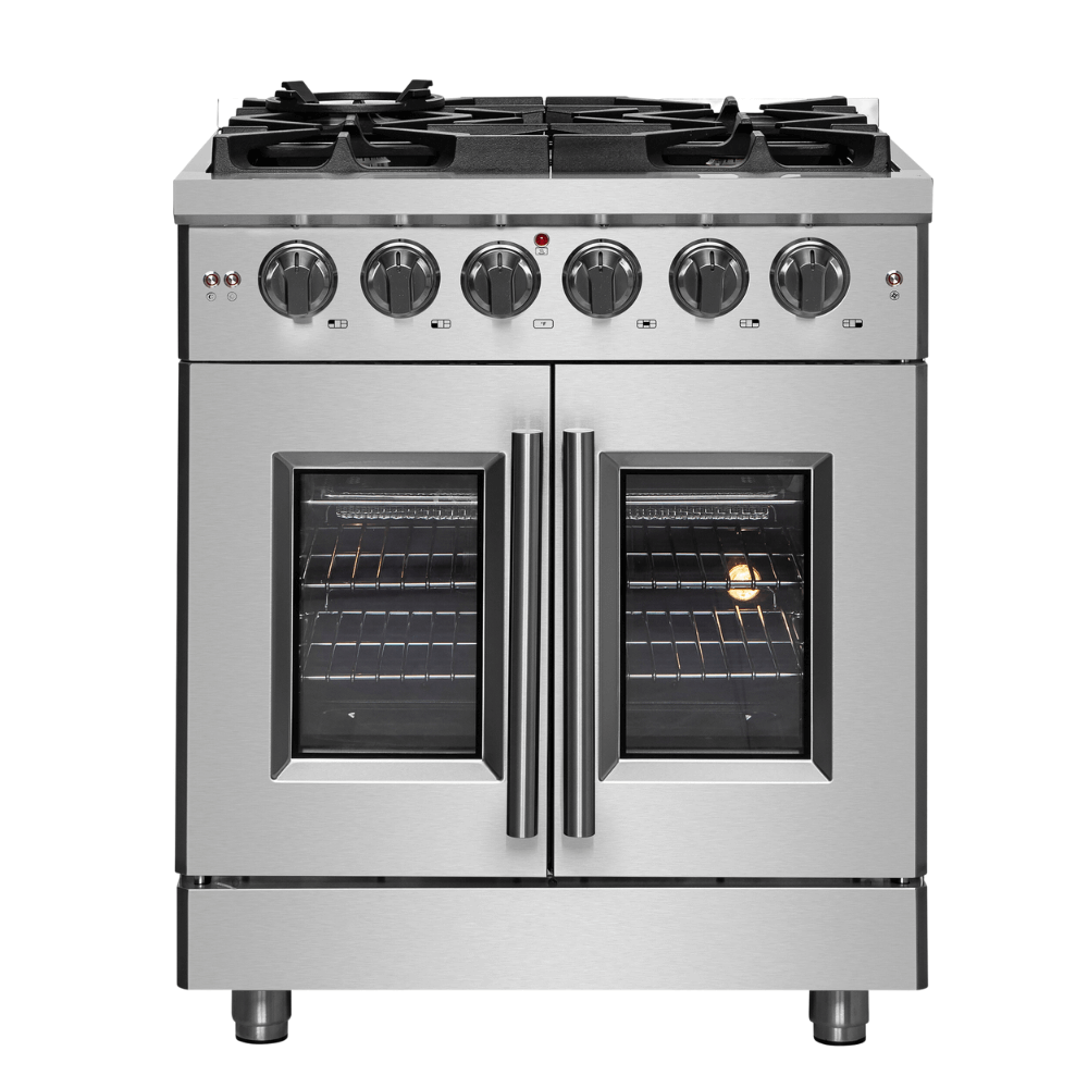 FORNO Massimo 30″ Freestanding French Door Dual Fuel Range (FFSGS6325-30)