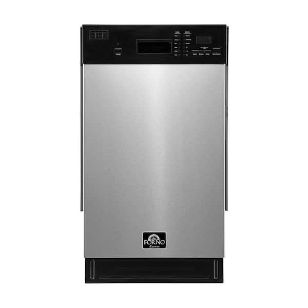 FORNO Espresso Polo 18" Built-in Dishwasher in Stainless Steel (FDWBI8041-18S)