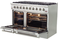 Forno Appliance Package - 48 Inch Gas Range, Dishwasher, 60 Inch Refrigerator, 3-Piece Package