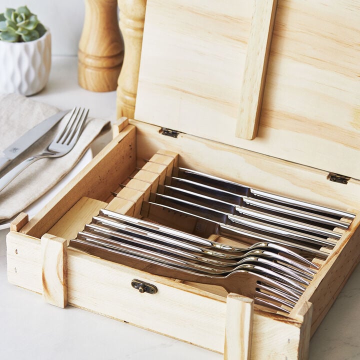 ZWILLING Steak Dinner 12-Piece Set includes forks and steak knives, Gift Set, with Presentation Box