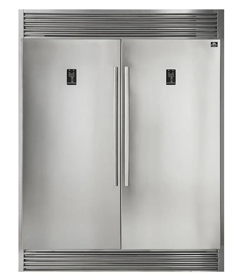 Forno Appliance Package - 30" Dual Fuel Range, Dishwasher, 60" Refrigerator