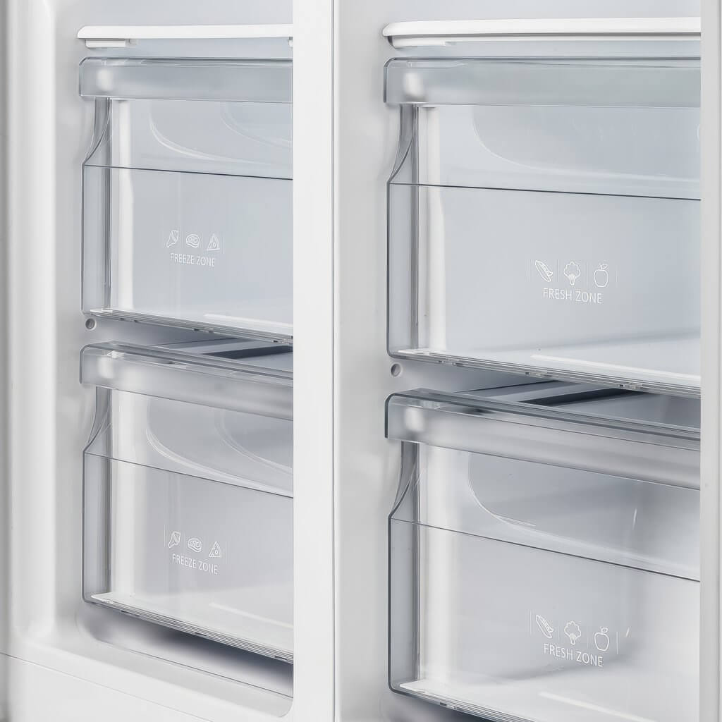 FORNO Salerno Espresso 33-inch Side-by-Side 15.6 Cu.Ft. Black or White Refrigerator (FFRBI1805-33BLK)