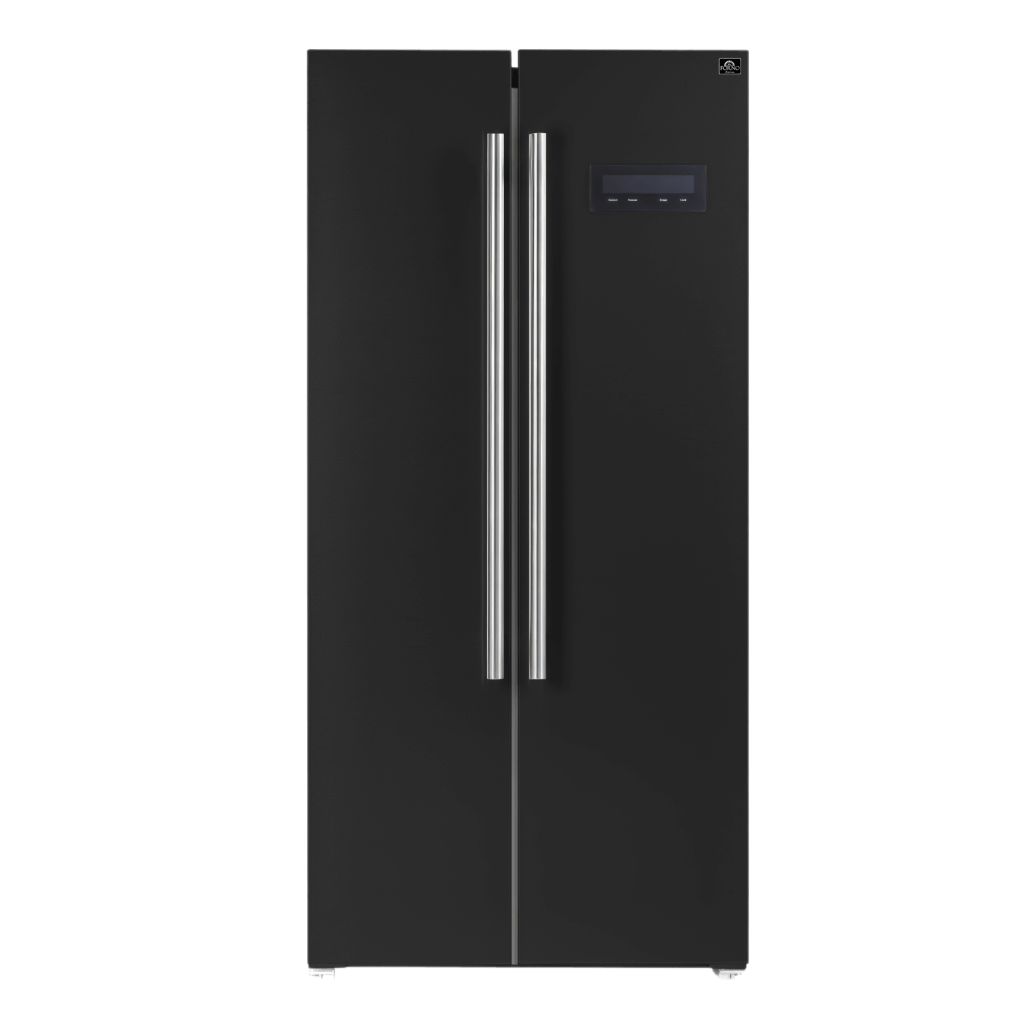 FORNO Salerno Espresso 33-inch Side-by-Side 15.6 Cu.Ft. Black or White Refrigerator (FFRBI1805-33BLK)