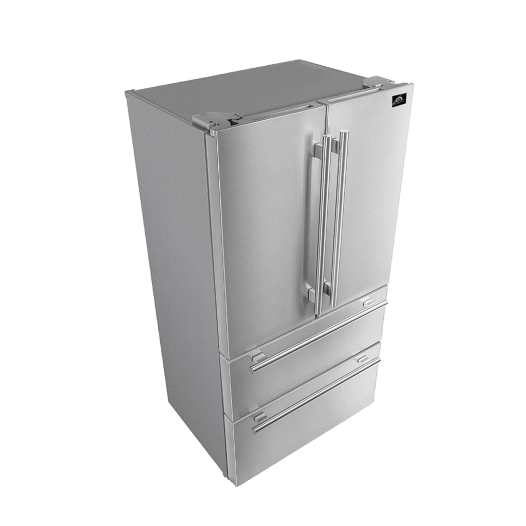 FORNO Moena 36″ French Door 19.2 Cu.Ft. Stainless Steel Refrigerator (FFRBI1820-36SB)