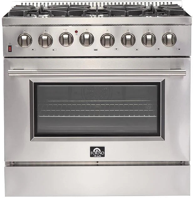 Forno Appliance Package - 36" Dual Fuel Range, Dishwasher, 36" Refrigerator