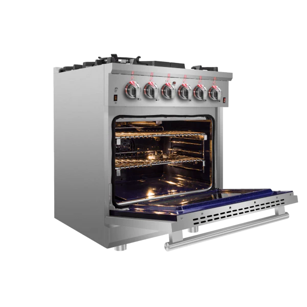 Forno Appliance Package - 30 Inch Gas Range, Dishwasher, Refrigerator