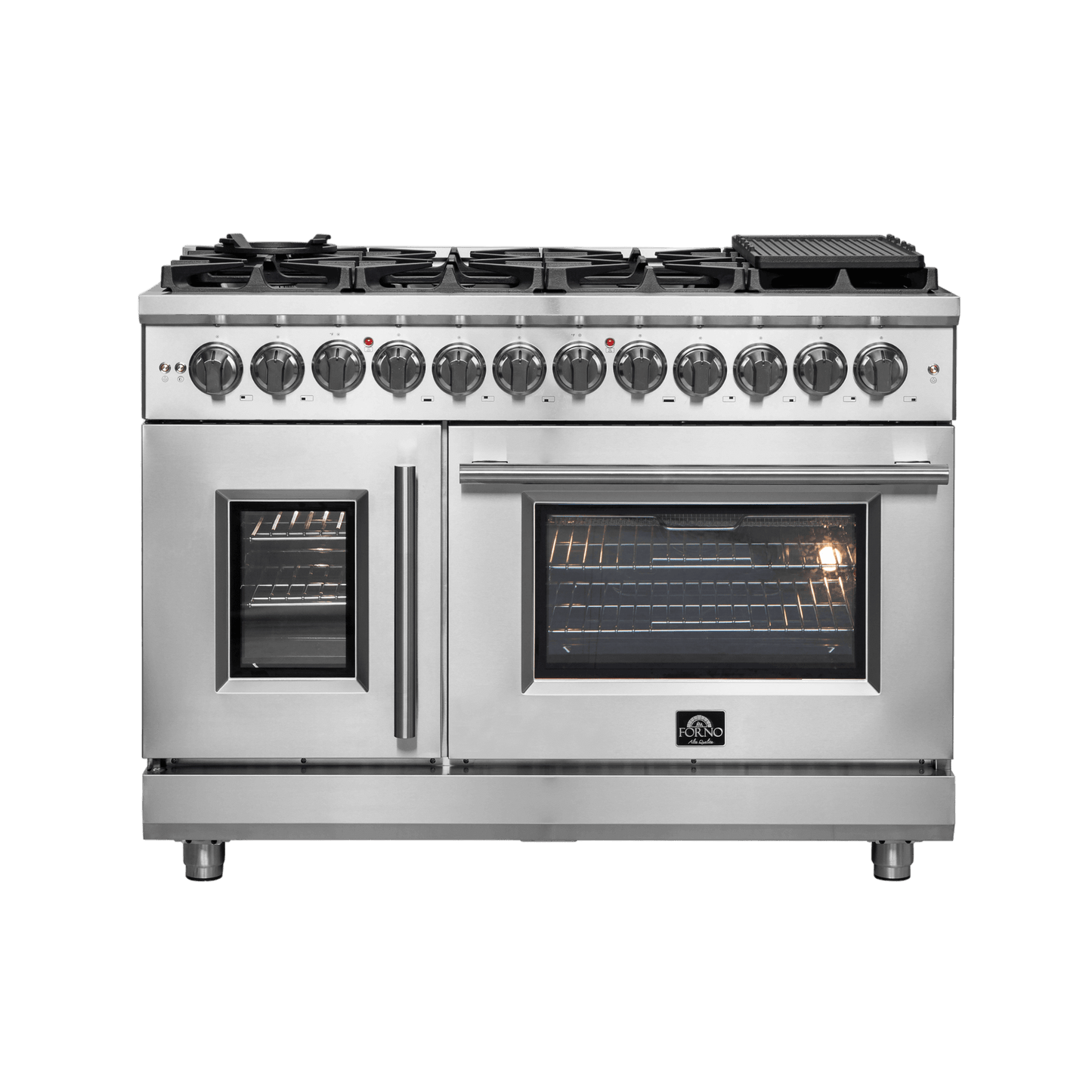 Forno Massimo 48″ Freestanding French Door Dual Fuel Range (FFSGS6325-48)