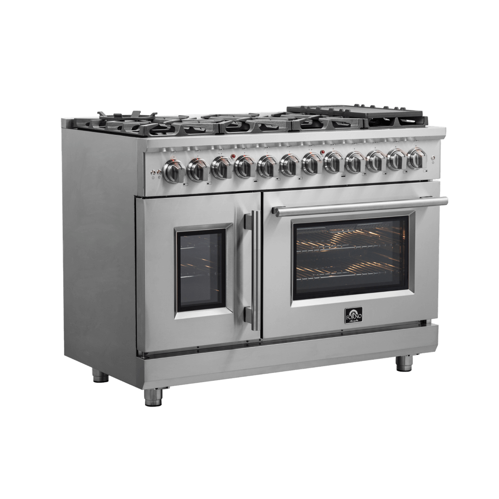 Forno Massimo 48″ Freestanding French Door Dual Fuel Range (FFSGS6325-48)