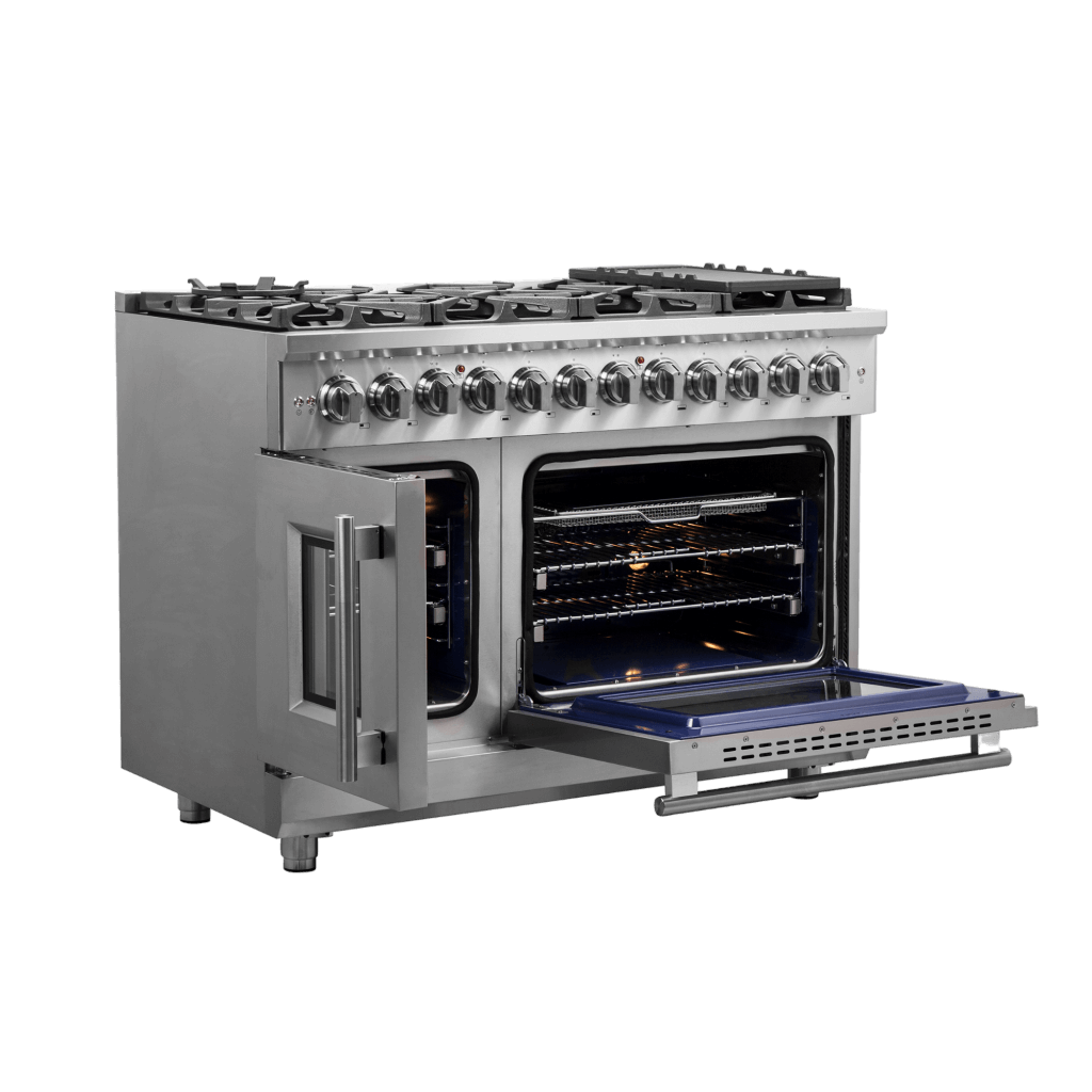 Forno Massimo 48″ Freestanding French Door Dual Fuel Range (FFSGS6325-48)