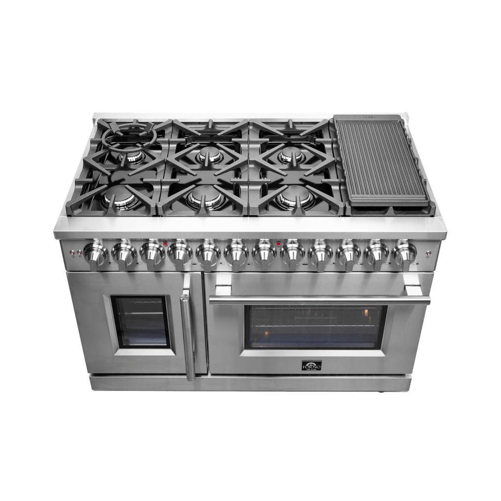 Forno Massimo 48″ Freestanding French Door Dual Fuel Range (FFSGS6325-48)