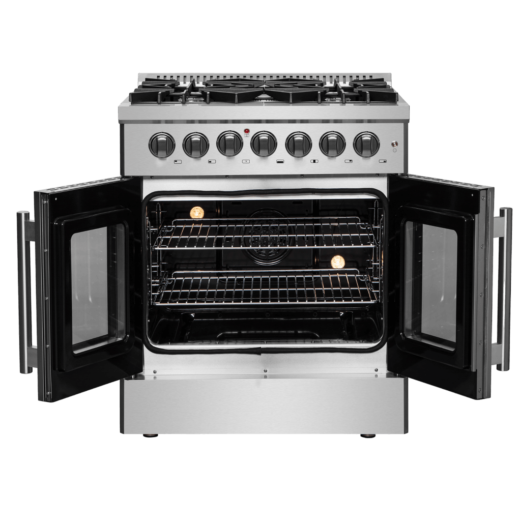 FORNO Galiano 30″ Freestanding French Door Dual Fuel Range (FFSGS6356-30)