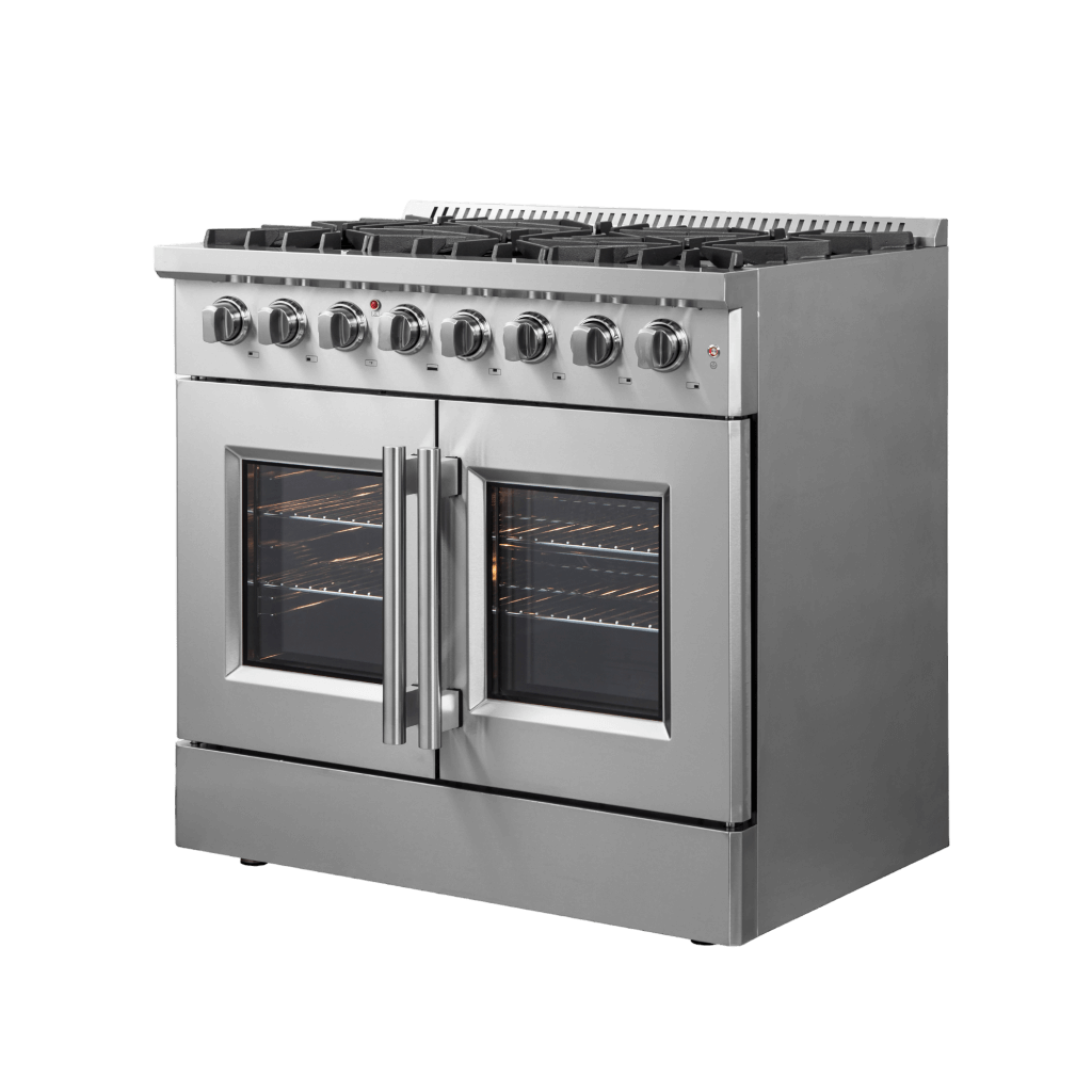 FORNO Galiano 36″ Freestanding French Door Dual Fuel Range (FFSGS6356-36)