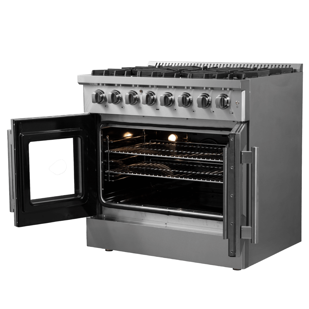 FORNO Galiano 36″ Freestanding French Door Dual Fuel Range (FFSGS6356-36)