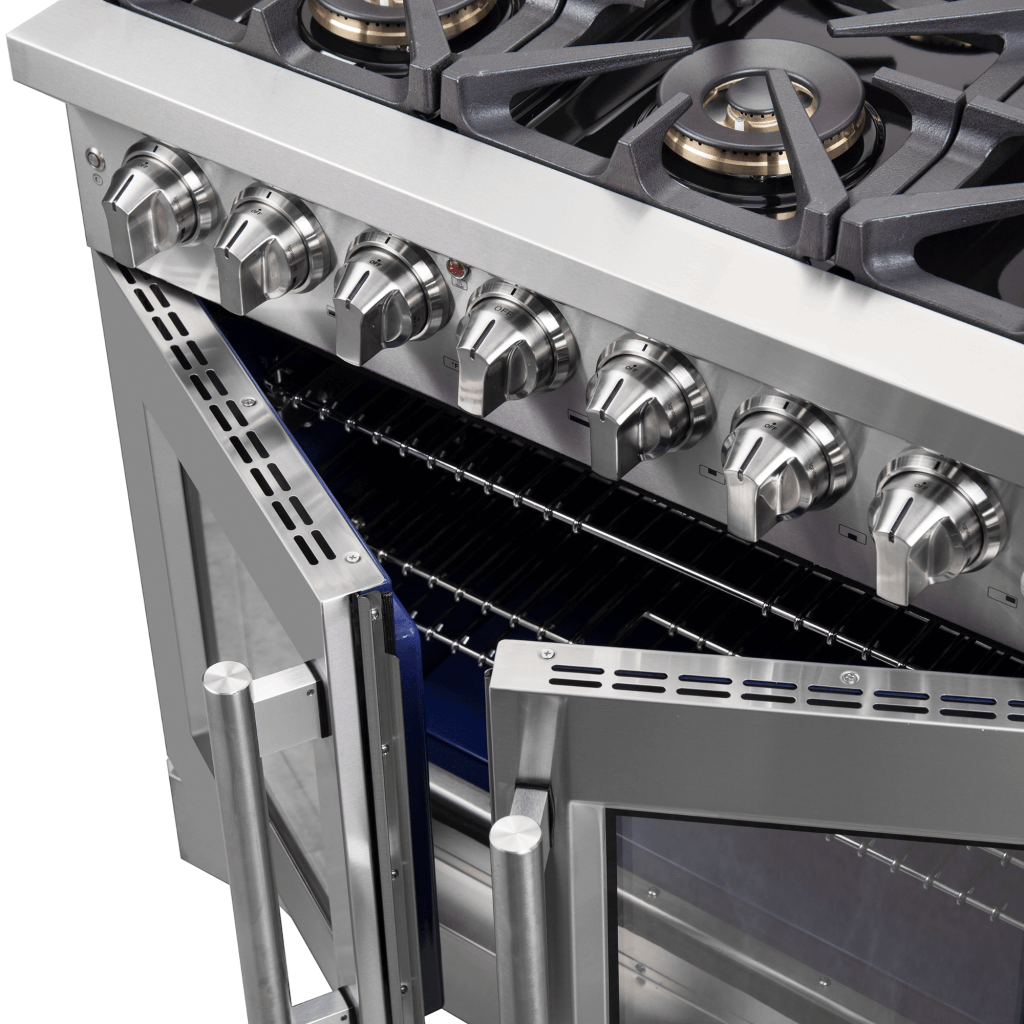 FORNO Capriasca 36″ Freestanding French Door Dual Fuel Range (FFSGS6387-36)