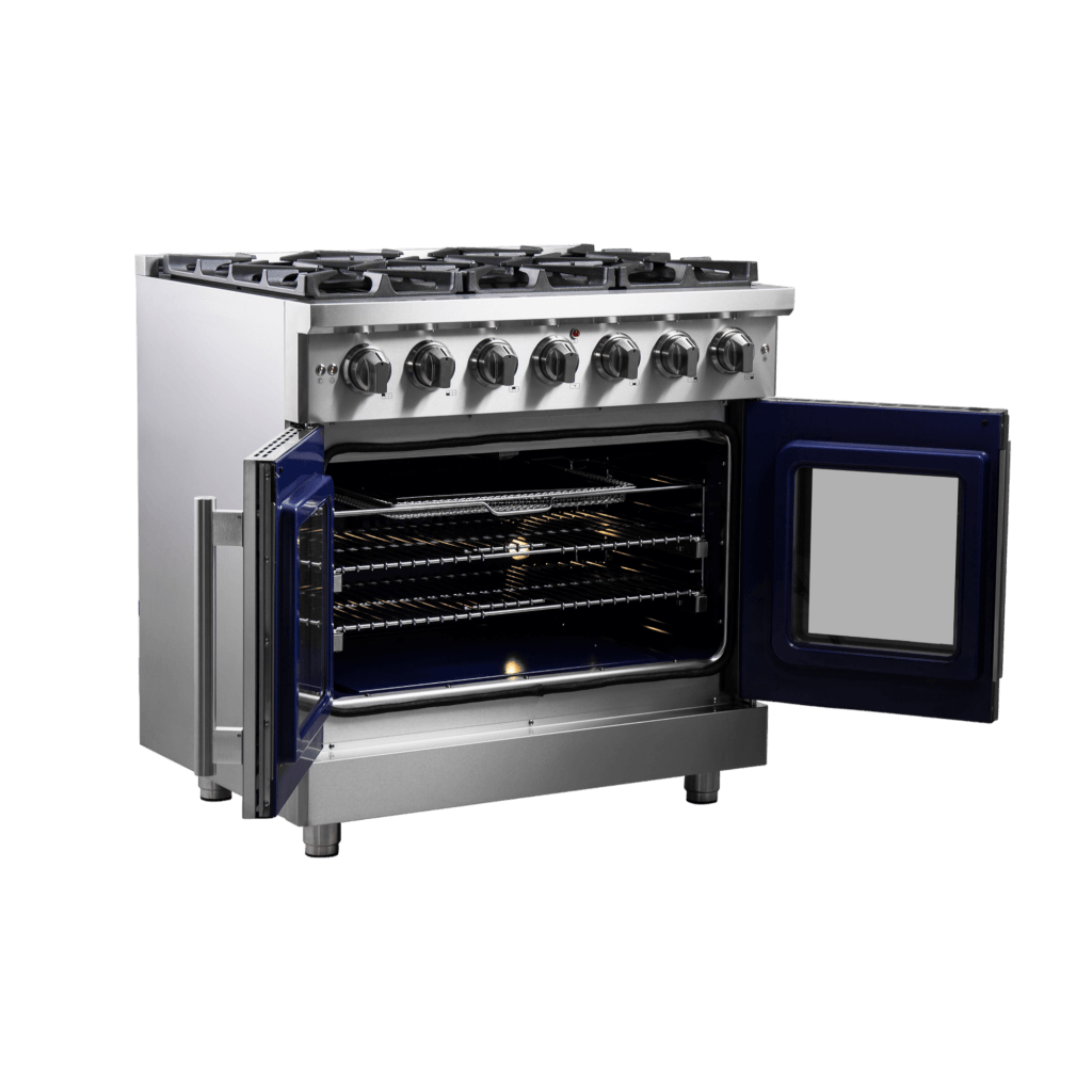 FORNO Massimo 36″ Freestanding French Door Gas Convection Range (FFSGS6439-36)