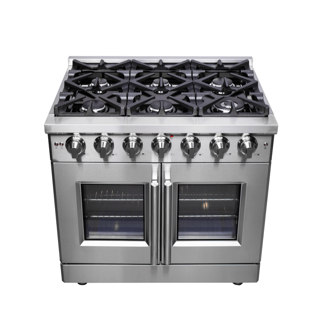 FORNO Massimo 36″ Freestanding French Door Gas Convection Range (FFSGS6439-36)