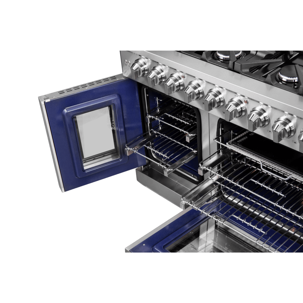 FORNO Massimo 48″ Freestanding French Door Gas Convection Range (FFSGS6439-48)
