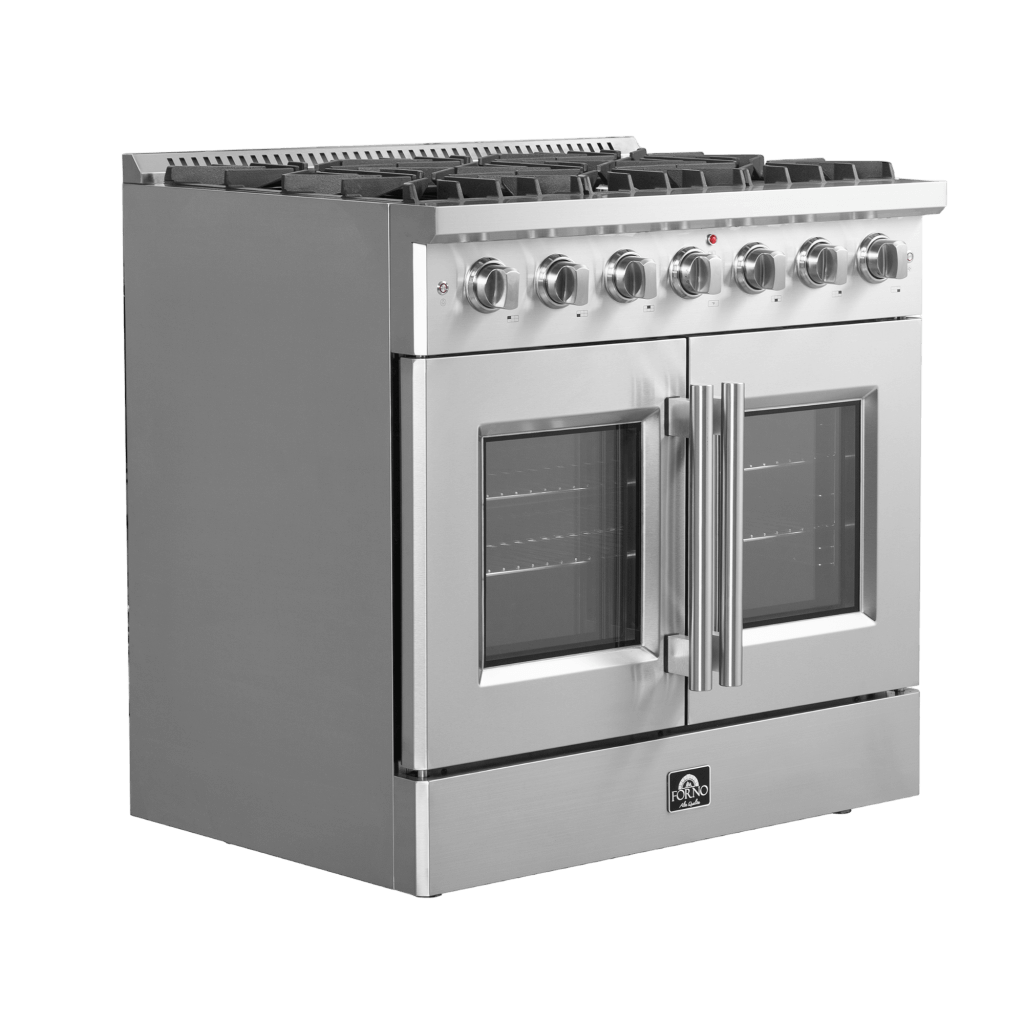 FORNO Galiano 36″ Freestanding French Door Gas Range (FFSGS6444-36)