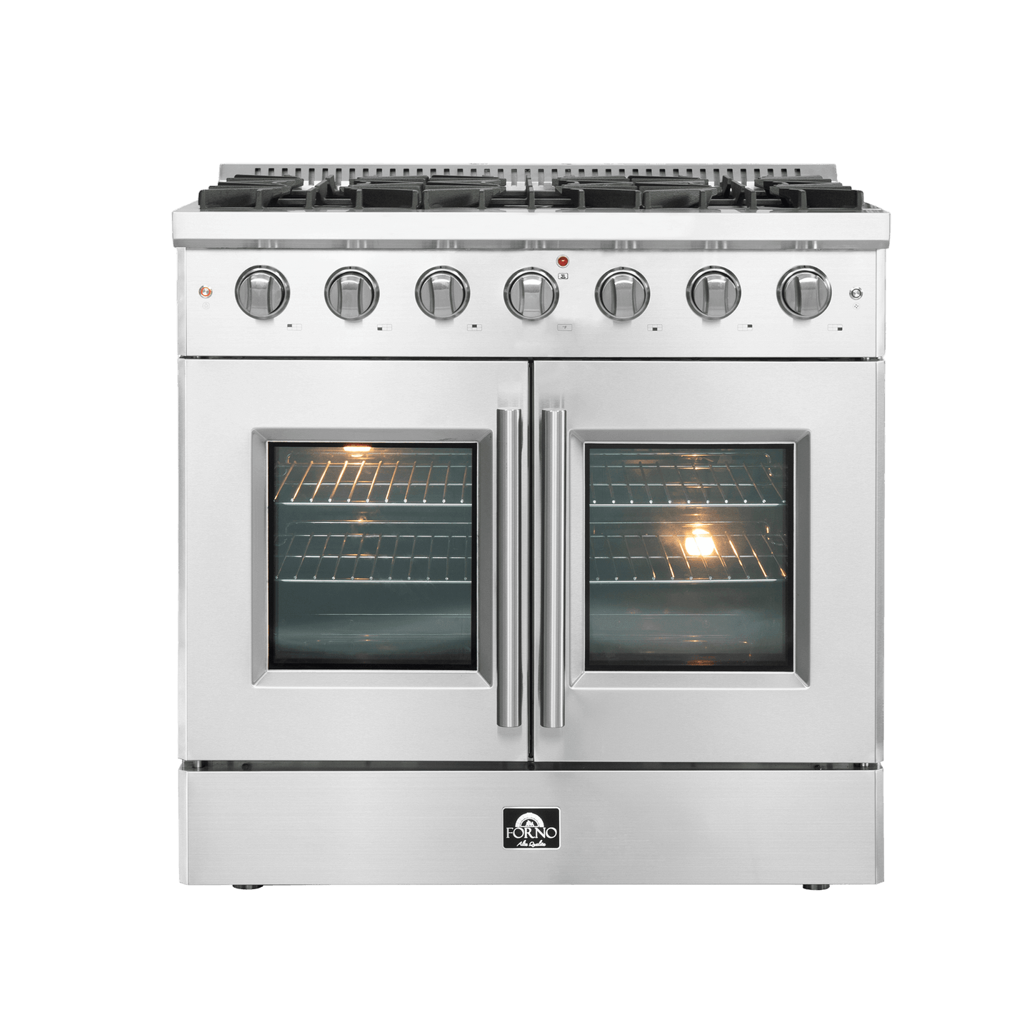 FORNO Galiano 36″ Freestanding French Door Gas Range (FFSGS6444-36)