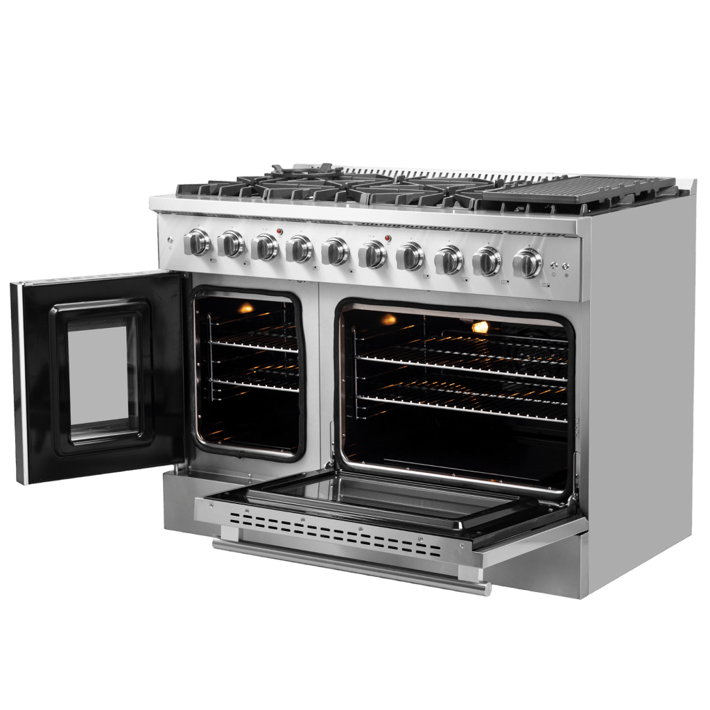 FORNO Galiano 48″ Freestanding French Door Gas Range (FFSGS6444-48)
