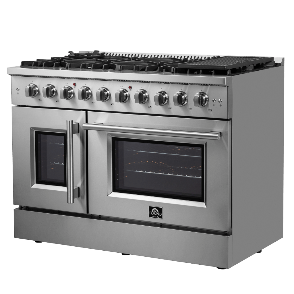 FORNO Galiano 48″ Freestanding French Door Gas Range (FFSGS6444-48)