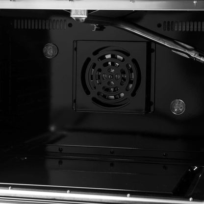 FORNO Galiano 48-inch Gas Range - Black & Antique Brass Design, 8 Burners, 107,000 BTU, Griddle, 6.58 cu.ft. Double Ovens