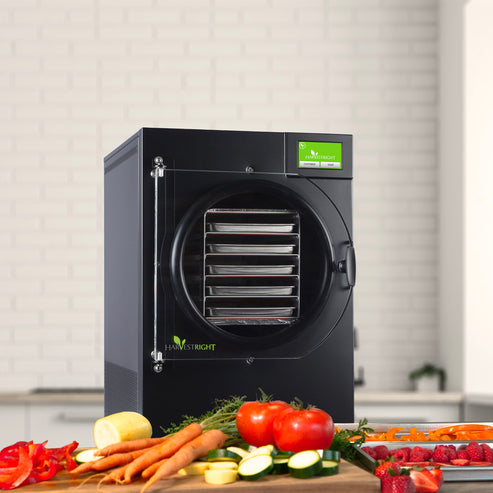 Harvest Right Medium Home Pro Freeze Dryer with Premier Vacuum Pump, 5 Trays and Mylar Starter Kit in Black (N-HRFDMBK-PP)