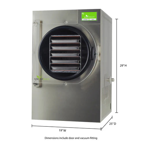 Harvest Right Medium Home Pro Freeze Dryer with Premier Vacuum Pump, 5 Trays and Mylar Starter Kit in Stainless Steel (N-HRFDMSS-PP)