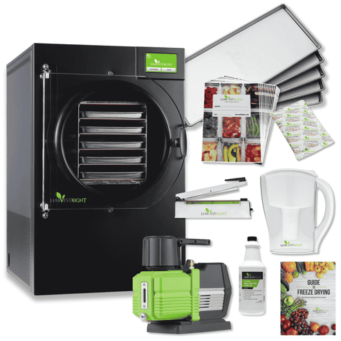 Harvest Right Medium Home Pro Freeze Dryer with Premier Vacuum Pump, 5 Trays and Mylar Starter Kit in Black (N-HRFDMBK-PP)