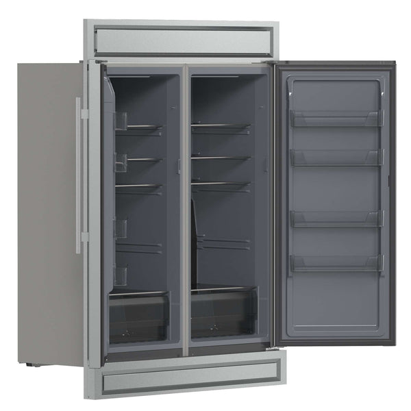Forno Fortezza 60 Inch Convertible Refrigerator/Freezer with Modern Trim Kit, Stainless Steel, Total No Frost, with Automatic Ice Maker (FFFFD1738-60MG)