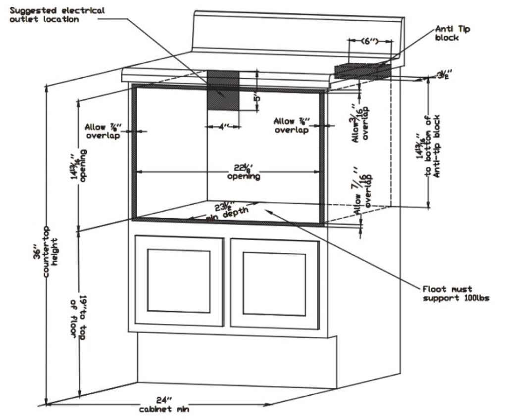 Forno Microwave Drawer 24inch 1.2CU.FT (FMWDR3000-24)