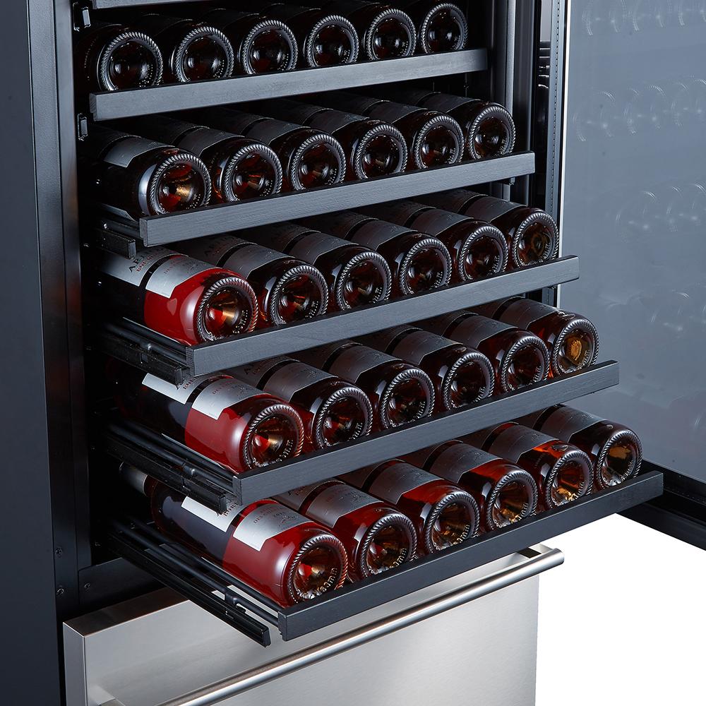 Forno Azienda Dual Temperature Zone 24'' Wine Cooler 108 Bottles with two refrigerated drawers (FWCDR6628-24S)