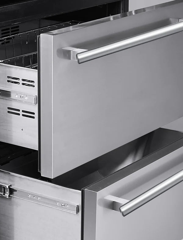 Forno Capraia 30" Dual Temperature Zone Wine Cooler with two Refrigerator Drawers (FWCDR6661-30S)