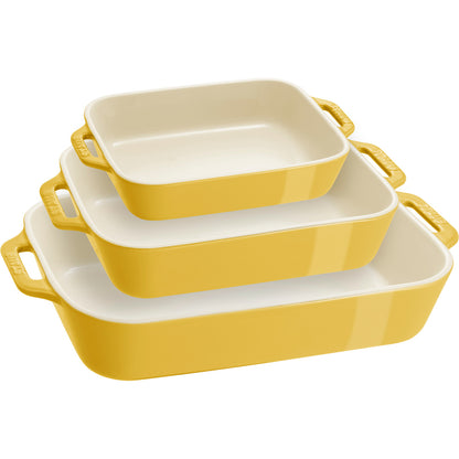 STAUB Ceramic 3-pc Rectangular Baking Dish Set