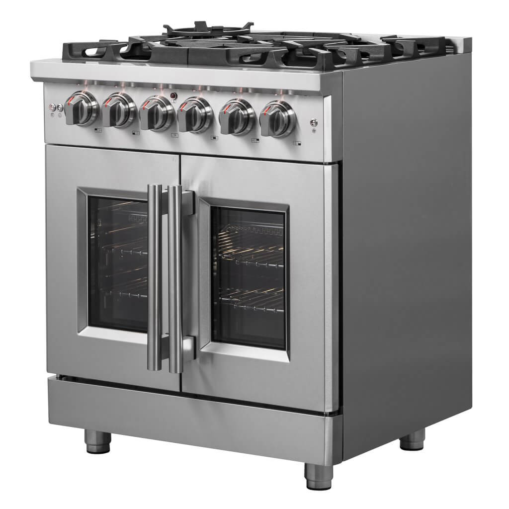 FORNO Massimo 30″ Freestanding French Door Gas Convection Range