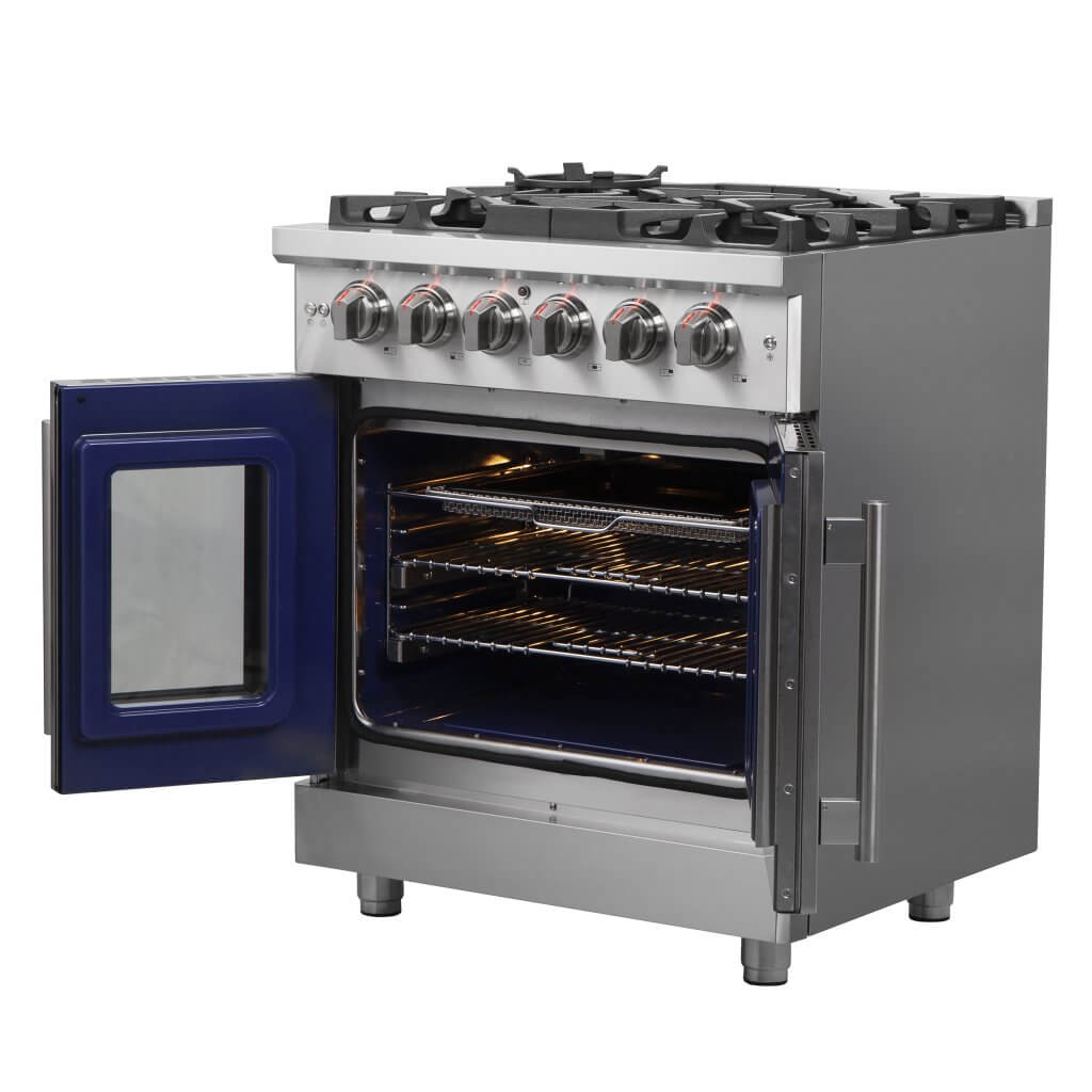 FORNO Massimo 30″ Freestanding French Door Gas Convection Range