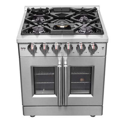 FORNO Massimo 30″ Freestanding French Door Gas Convection Range