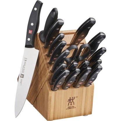 ZWILLING Twin Signature 19-Piece German Knife Set with Block, Made in Company-Owned German Factory with Special Formula Steel perfected for almost 300 Years