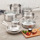 ZWILLING Spirit 3-ply 12-pc Stainless Steel Cookware Set