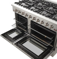 Forno Appliance Package - 48 Inch Gas Range, Dishwasher, 60 Inch Refrigerator, 3-Piece Package
