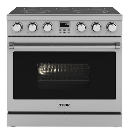 THOR Kitchen 36 Inch Electric Range Contemporary Professional (ARE36)