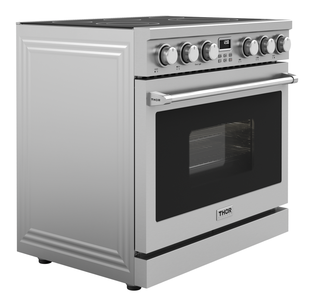 THOR Kitchen 36 Inch Electric Range Contemporary Professional (ARE36)