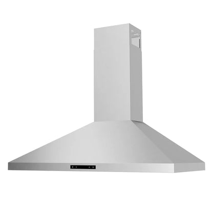 THORE 36 Inch Contemporary Wall Mount Pyramid Shape Range Hood Model (ARH36P)