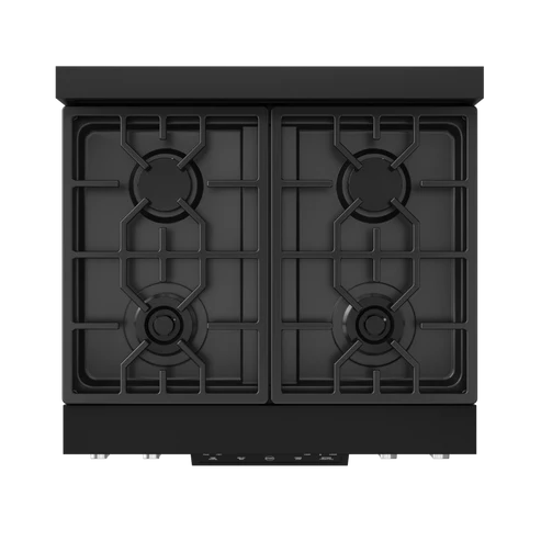 Gordon Ramsay by THOR Kitchen 30" 4.55 cu. ft. Professional Propane Gas Range with Tilt Panel Touch Control and Self-Clean in Matte Black with Stainless Steel Accents