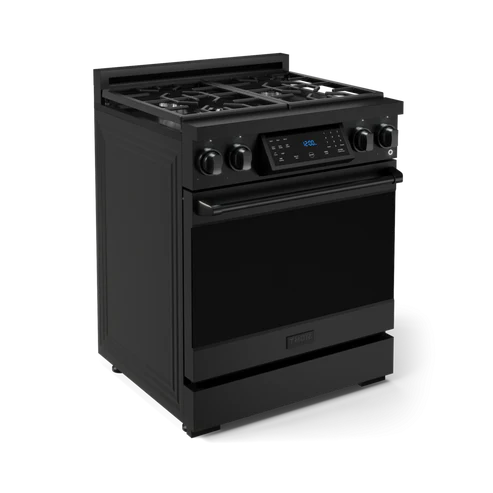 Gordon Ramsay by THOR Kitchen 30" 4.55 cu. ft. Professional Propane Gas Range with Tilt Panel Touch Control and Self-Clean in Matte Black