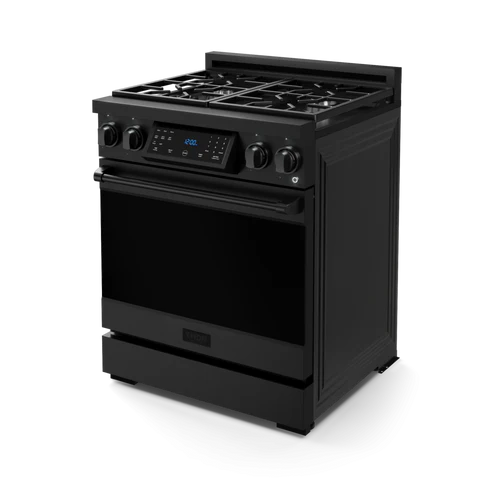 Gordon Ramsay by THOR Kitchen 30" 4.55 cu. ft. Professional Propane Gas Range with Tilt Panel Touch Control and Self-Clean in Matte Black