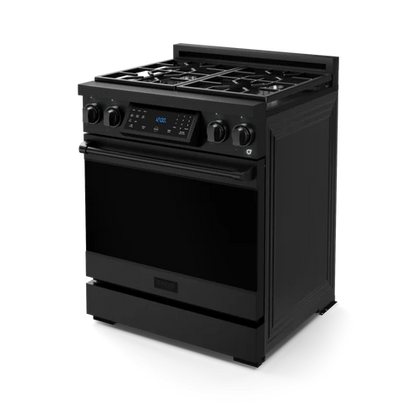 Gordon Ramsay by THOR Kitchen 30" 4.55 cu. ft. Professional Propane Gas Range with Tilt Panel Touch Control and Self-Clean in Matte Black