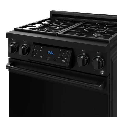 Gordon Ramsay by THOR Kitchen 30" 4.55 cu. ft. Professional Propane Gas Range with Tilt Panel Touch Control and Self-Clean in Matte Black